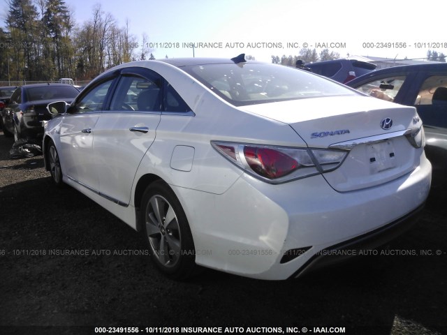 KMHEC4A41CA040734 - 2012 HYUNDAI SONATA HYBRID WHITE photo 3