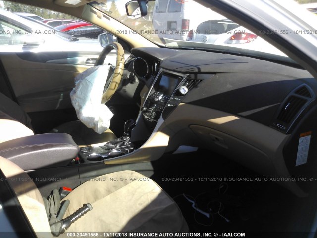 KMHEC4A41CA040734 - 2012 HYUNDAI SONATA HYBRID WHITE photo 5