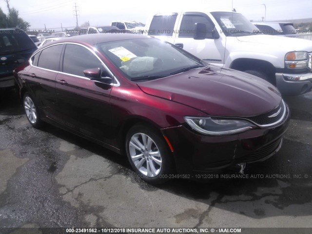 1C3CCCFB2GN186673 - 2016 CHRYSLER 200 LX RED photo 1