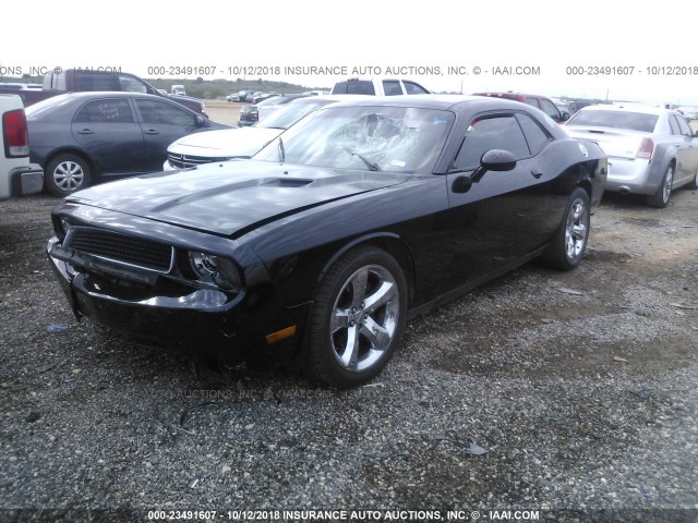 2C3CDYAG2EH101429 - 2014 DODGE CHALLENGER SXT BLACK photo 2