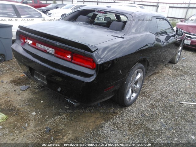 2C3CDYAG2EH101429 - 2014 DODGE CHALLENGER SXT BLACK photo 4