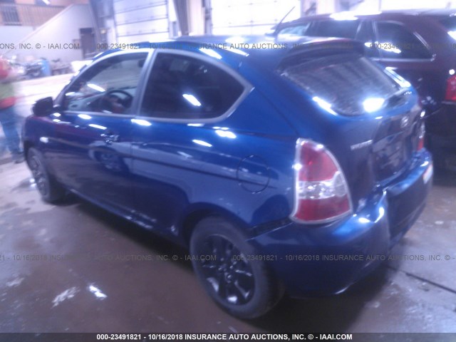 KMHCM3AC7BU190995 - 2011 HYUNDAI ACCENT GL BLUE photo 3