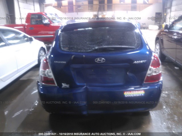 KMHCM3AC7BU190995 - 2011 HYUNDAI ACCENT GL BLUE photo 6