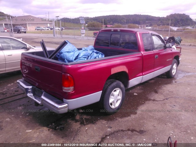 1B7GL22X2WS762674 - 1998 DODGE DAKOTA RED photo 4