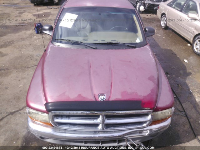 1B7GL22X2WS762674 - 1998 DODGE DAKOTA RED photo 6