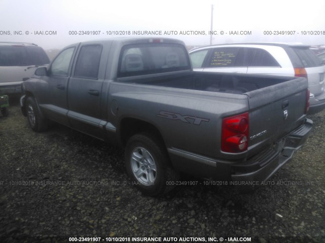 1D7HE28K47S208540 - 2007 DODGE DAKOTA QUAD/ST GRAY photo 3