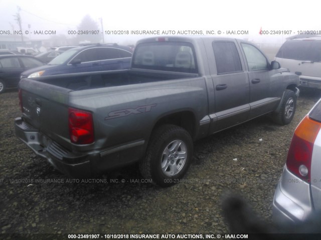 1D7HE28K47S208540 - 2007 DODGE DAKOTA QUAD/ST GRAY photo 4