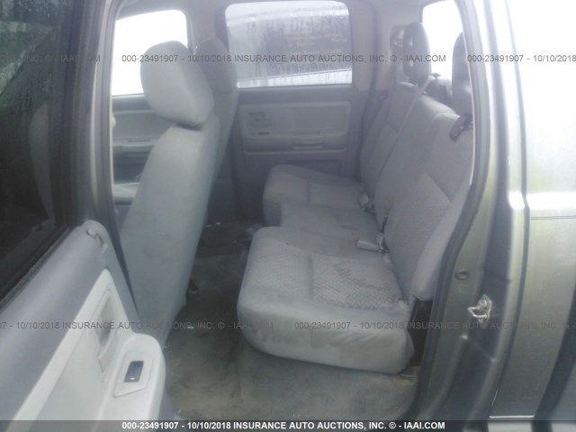 1D7HE28K47S208540 - 2007 DODGE DAKOTA QUAD/ST GRAY photo 8