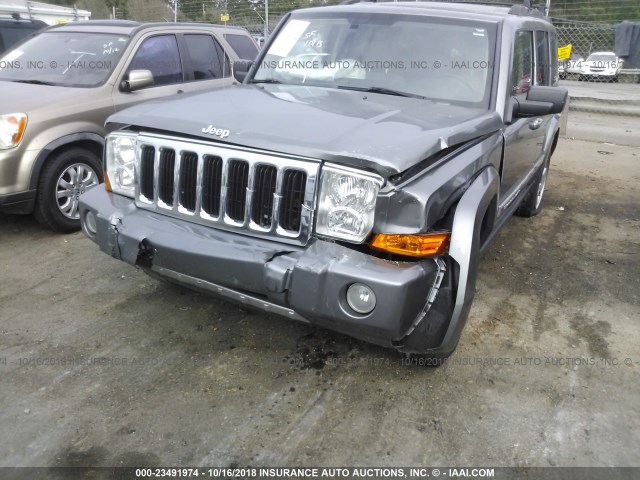 1J8HH58P97C664079 - 2007 JEEP COMMANDER LIMITED GRAY photo 6