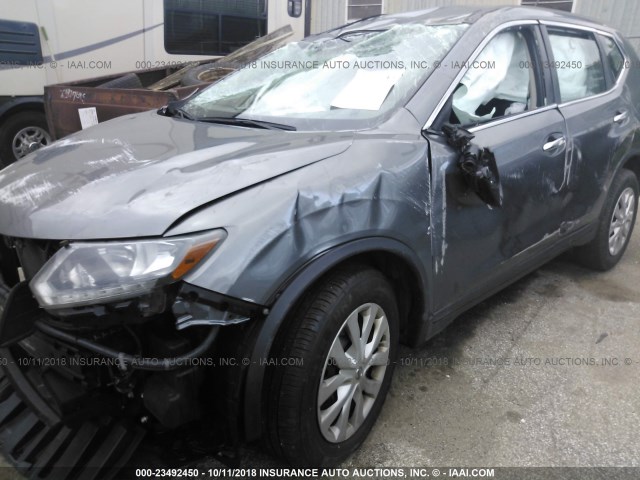 5N1AT2MT7EC806365 - 2014 NISSAN ROGUE S/SL/SV GRAY photo 2