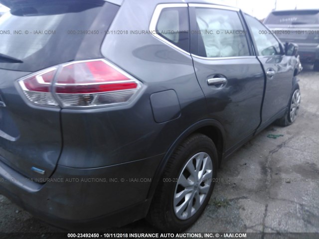 5N1AT2MT7EC806365 - 2014 NISSAN ROGUE S/SL/SV GRAY photo 4