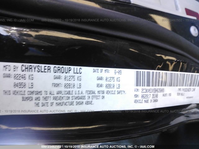 2C3KA53V59H635089 - 2009 CHRYSLER 300 TOURING BLACK photo 9