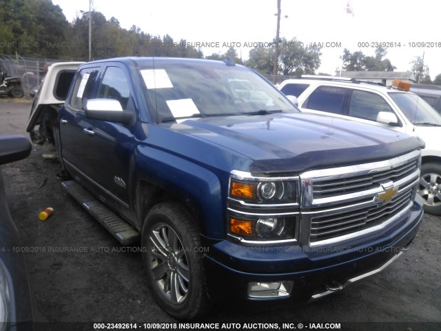 3GCUKTEJ1FG322732 - 2015 CHEVROLET SILVERADO K1500 HIGH COUNTRY BLUE photo 1