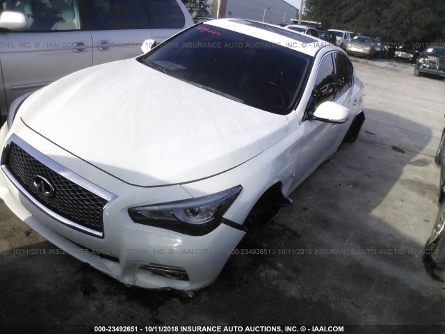 JN1BV7AP3EM686892 - 2014 INFINITI Q50 PREMIUM/SPORT WHITE photo 2