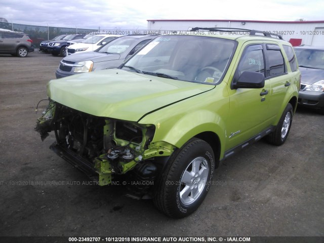 1FMCU5K39BKC65153 - 2011 FORD ESCAPE HYBRID GREEN photo 2