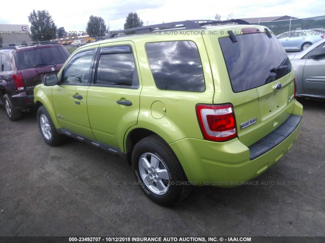 1FMCU5K39BKC65153 - 2011 FORD ESCAPE HYBRID GREEN photo 3