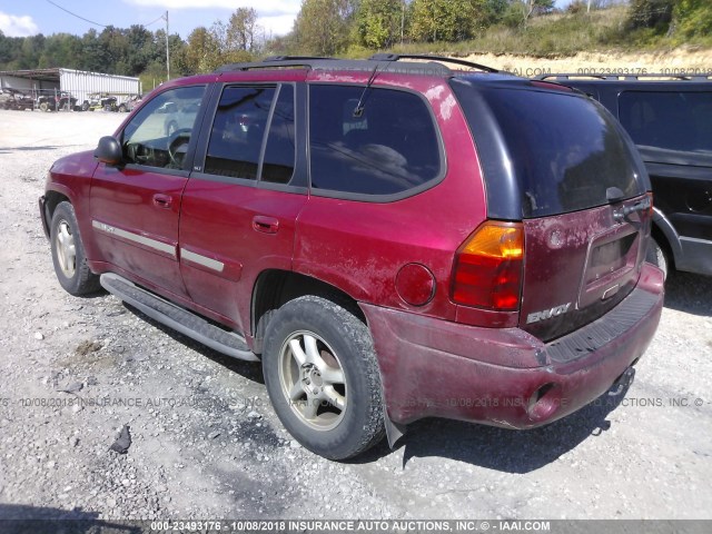 1GKDT13S922299625 - 2002 GMC ENVOY MAROON photo 3