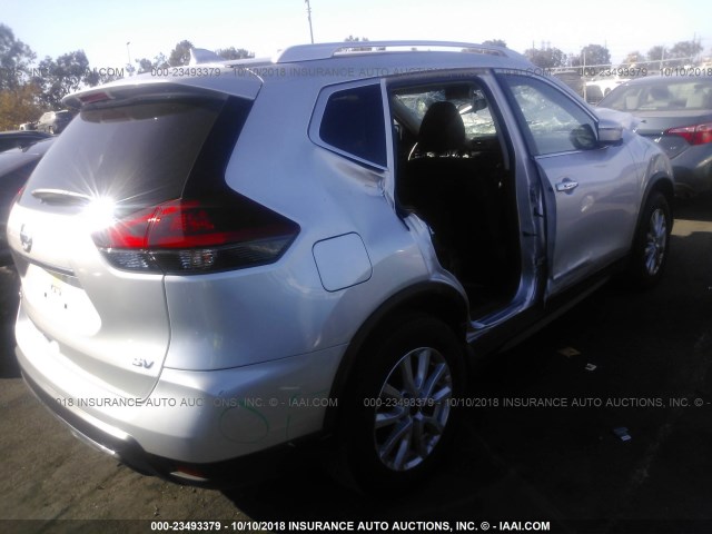 JN8AT2MT0JW455087 - 2018 NISSAN ROGUE S/SL/SV SILVER photo 4