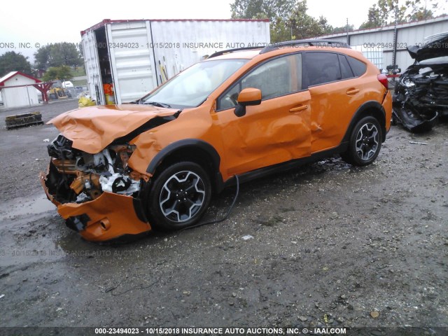 JF2GPACC2D2218605 - 2013 SUBARU XV CROSSTREK 2.0 PREMIUM ORANGE photo 2