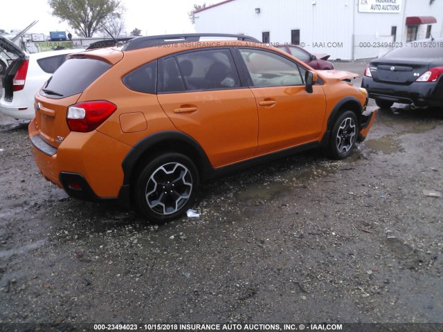 JF2GPACC2D2218605 - 2013 SUBARU XV CROSSTREK 2.0 PREMIUM ORANGE photo 4