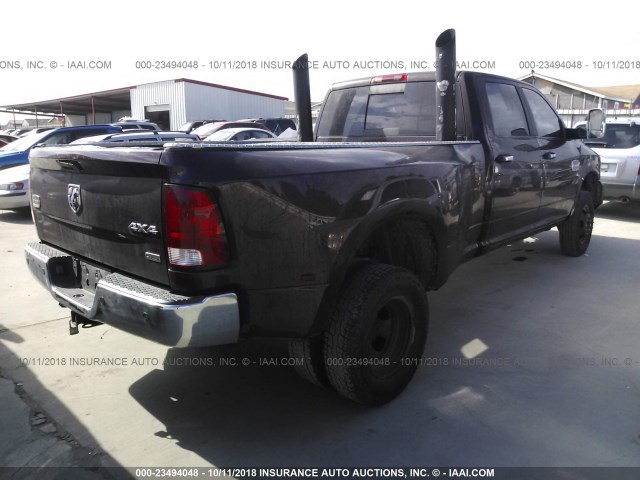 3C63DRKLXCG115421 - 2012 DODGE RAM 3500 LONGHORN MAROON photo 4