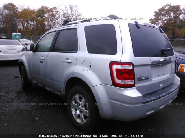 1FMCU9EG3AKC13750 - 2010 FORD ESCAPE LIMITED SILVER photo 3