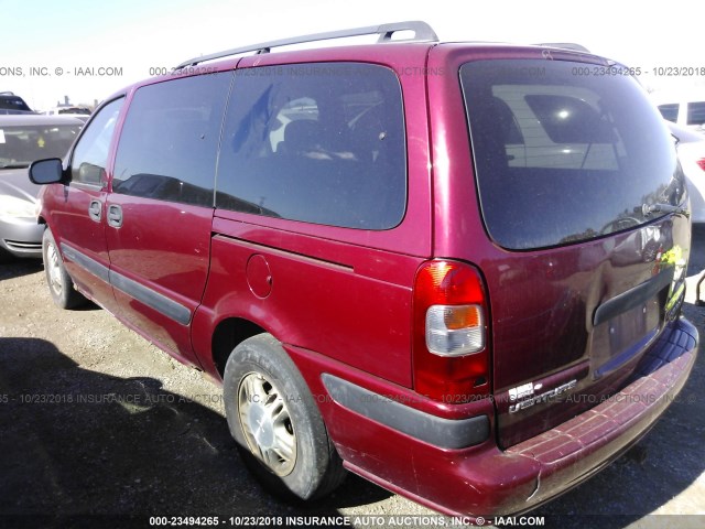 1GNDV23E45D119540 - 2005 CHEVROLET VENTURE LS RED photo 3