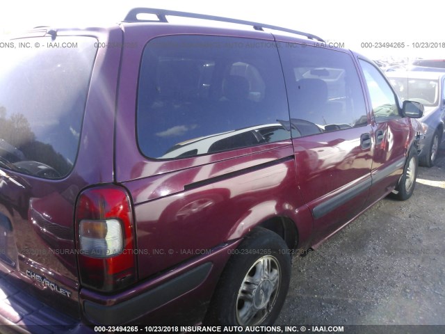 1GNDV23E45D119540 - 2005 CHEVROLET VENTURE LS RED photo 4