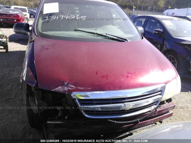 1GNDV23E45D119540 - 2005 CHEVROLET VENTURE LS RED photo 6