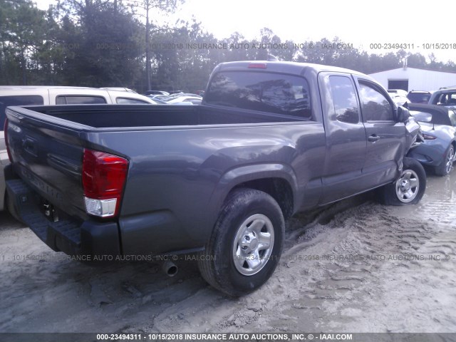 5TFRX5GN9HX089023 - 2017 TOYOTA TACOMA ACCESS CAB/SR/SR5 GRAY photo 4