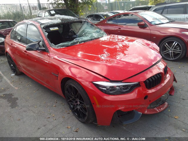 WBS8M9C54J5K98651 - 2018 BMW M3 RED photo 1