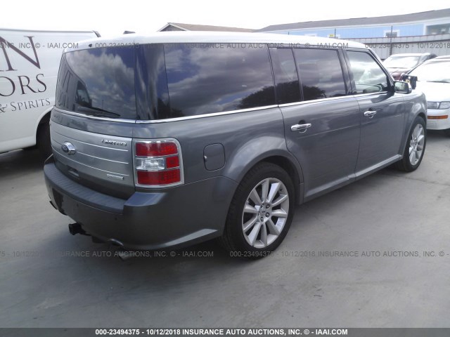 2FMHK6DT9ABD02726 - 2010 FORD FLEX LIMITED GRAY photo 4