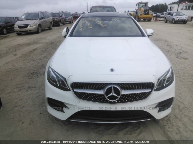 WDD1J6FB8JF011572 - 2018 MERCEDES-BENZ E 400 WHITE photo 6