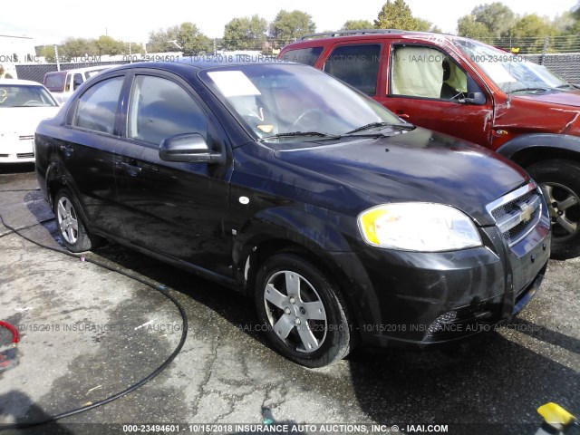KL1TD56608B092261 - 2008 CHEVROLET AVEO LS BLACK photo 1
