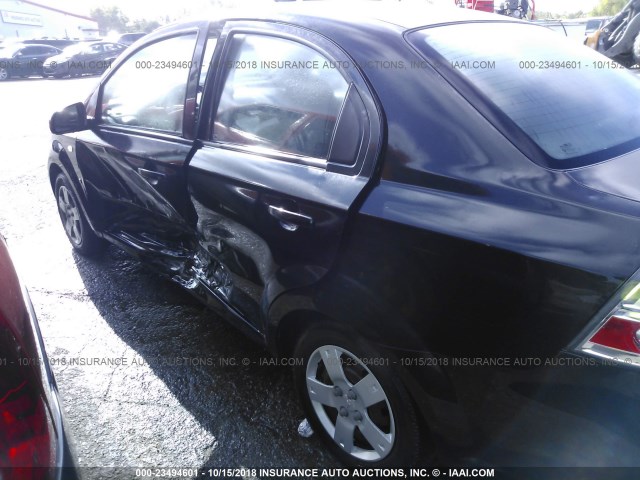 KL1TD56608B092261 - 2008 CHEVROLET AVEO LS BLACK photo 6
