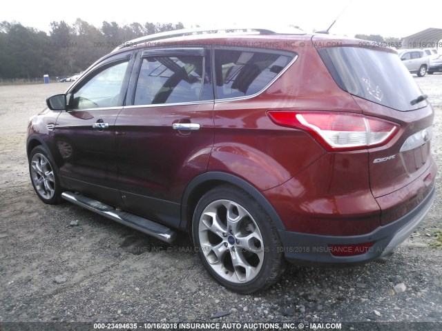 1FMCU0J90FUC73614 - 2015 FORD ESCAPE TITANIUM RED photo 3