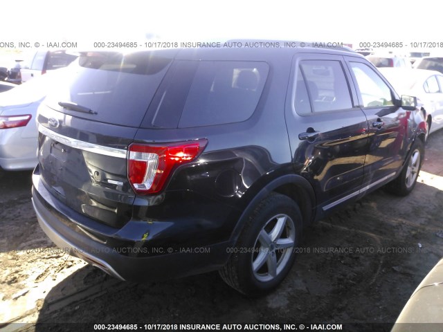 1FM5K8DHXGGC99850 - 2016 FORD EXPLORER XLT BLACK photo 4