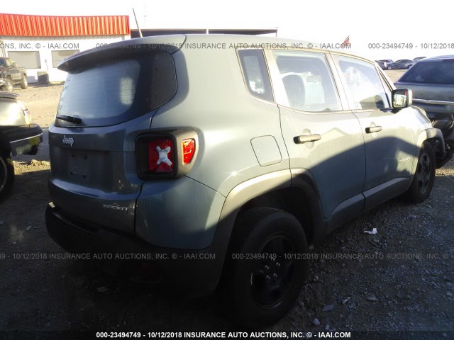 ZACCJAAB9HPF37553 - 2017 JEEP RENEGADE SPORT GRAY photo 4