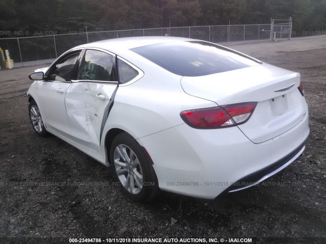 1C3CCCAB4FN723081 - 2015 CHRYSLER 200 LIMITED WHITE photo 3