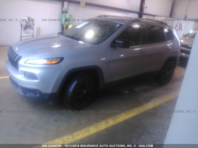 1C4PJLCB5EW192157 - 2014 JEEP CHEROKEE LATITUDE GRAY photo 2