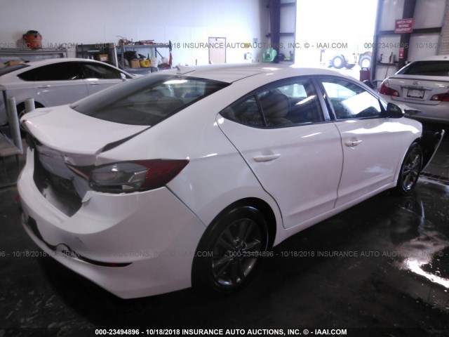 5NPD84LF7JH247991 - 2018 HYUNDAI ELANTRA SEL/VALUE/LIMITED WHITE photo 4