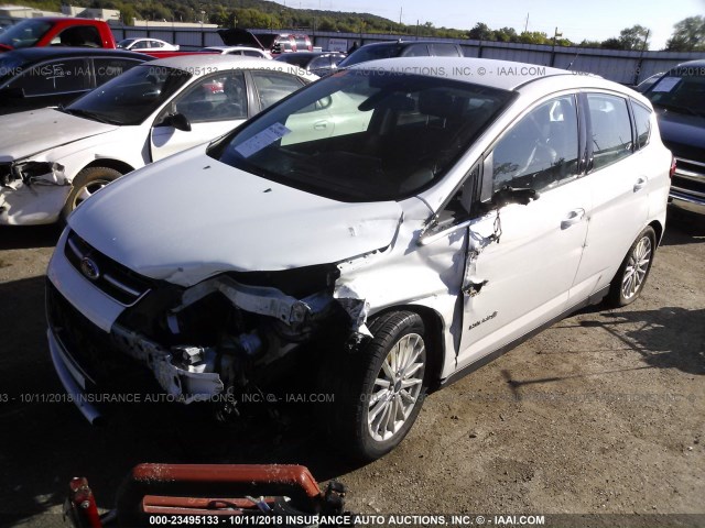 1FADP5BU3EL515967 - 2014 FORD C-MAX SEL WHITE photo 2