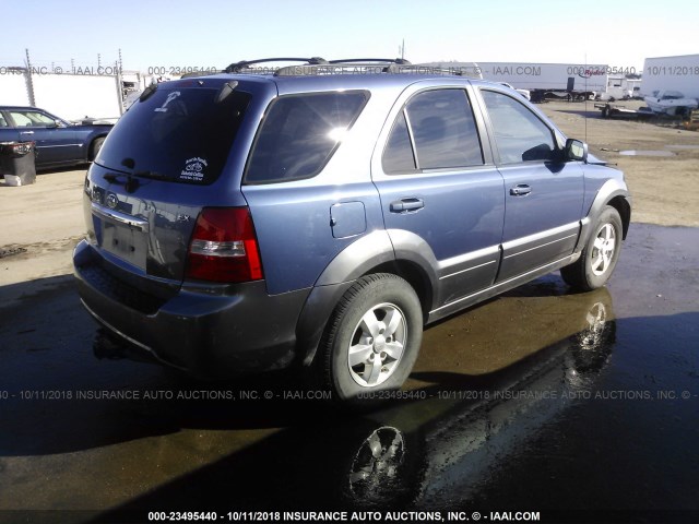 KNDJC736375670501 - 2007 KIA SORENTO EX/LX BLUE photo 4