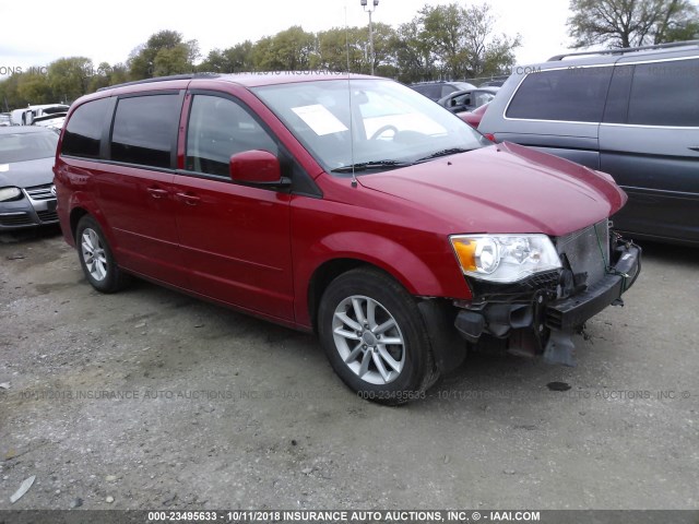 2C4RDGCG6FR566790 - 2015 DODGE GRAND CARAVAN SXT RED photo 1