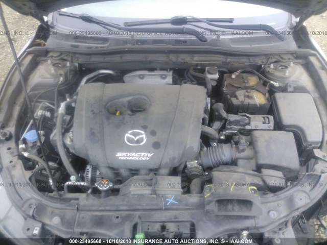JM1BM1T78E1115846 - 2014 MAZDA 3 SV GRAY photo 10