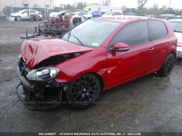 WVWAA7AJ2AW289737 - 2010 VOLKSWAGEN GOLF 红色 照片 2