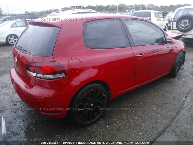 WVWAA7AJ2AW289737 - 2010 VOLKSWAGEN GOLF 红色 照片 4