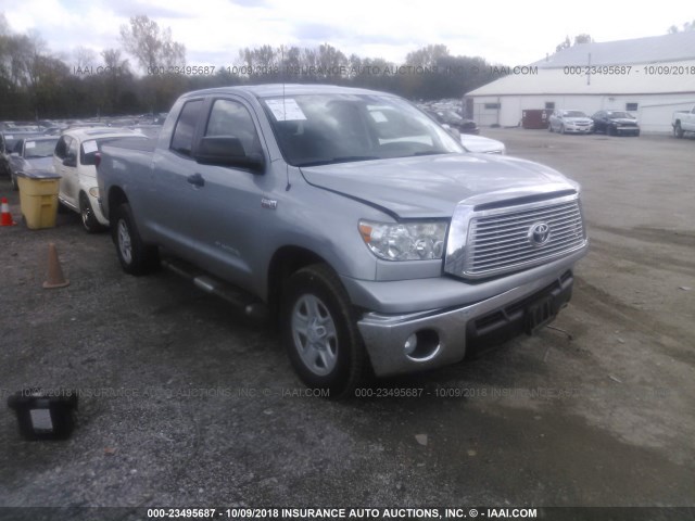 5TFRY5F16CX121785 - 2012 TOYOTA TUNDRA DOUBLE CAB SR5 SILVER photo 1