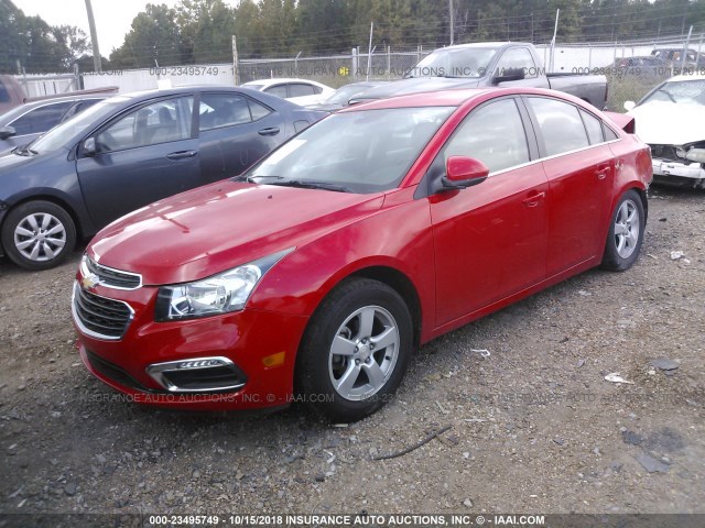 1G1PE5SB0G7102064 - 2016 CHEVROLET CRUZE LIMITED LT RED photo 2