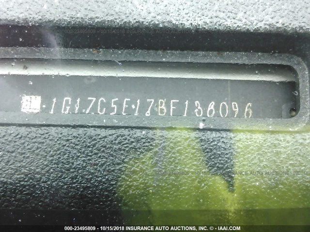 1G1ZC5E17BF136096 - 2011 CHEVROLET MALIBU 1LT 银色 照片 9